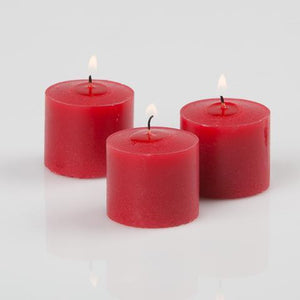 richland votive candles red apple cinnamon scented 10 hour set of 12
