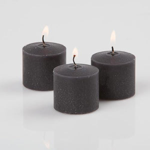 richland votive candles unscented black 10 hour set of 12