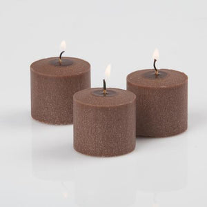 richland votive candles unscented brown 10 hour set of 12