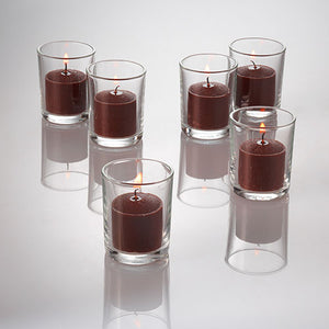 richland votive candles brown cinnamon bun scented 10 hour set of 12