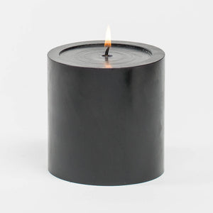 Richland Pillar Candles 4 x4", 4"x6" & 4"x9 Black Set of 3