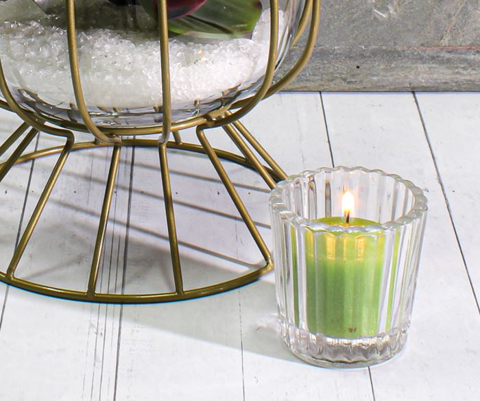 Richland Votive Candles Unscented Green 10 Hour Set of 12