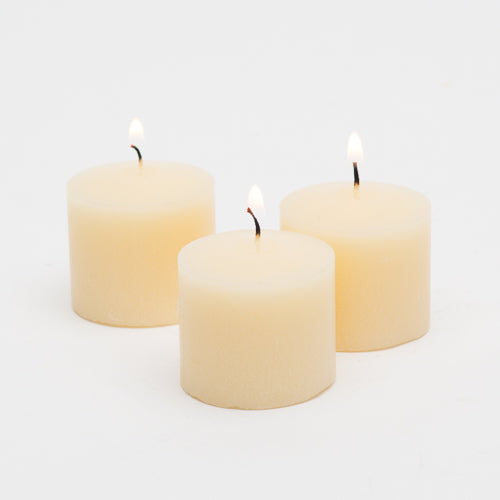 richland votive candles ivory vanilla scented 10 hour set of 12