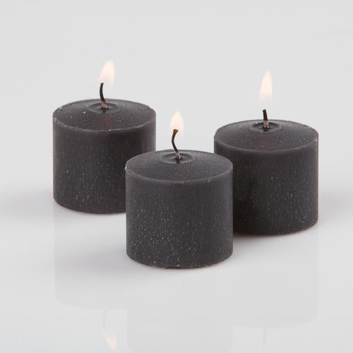 richland votive candles unscented black 10 hour set of 12