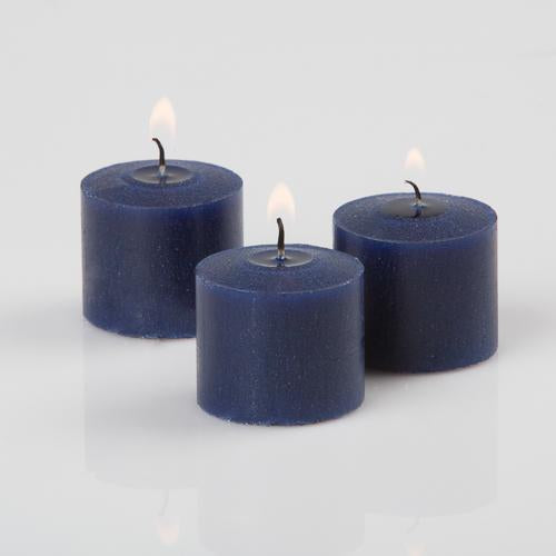 richland votive candles unscented navy blue 10 hour set of 12