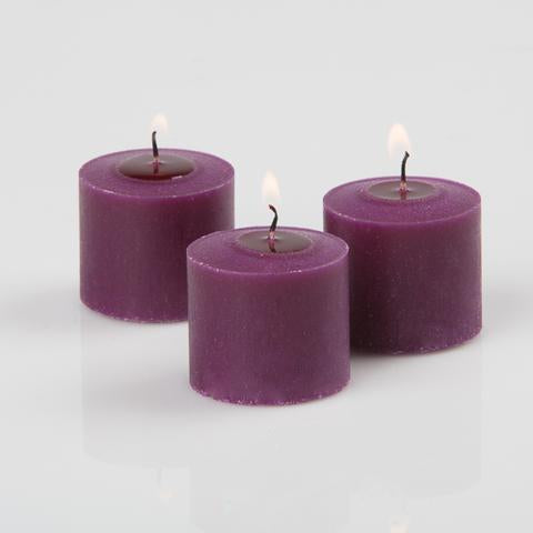 richland votive candles unscented purple 10 hour set of 12